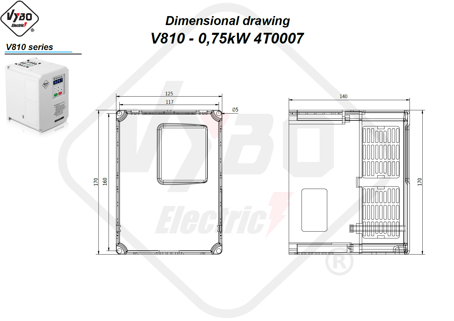 Disegni dimensionali V810 4T0007