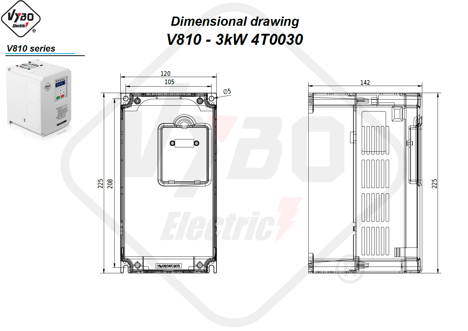 Disegni dimensionali V810 4T0030