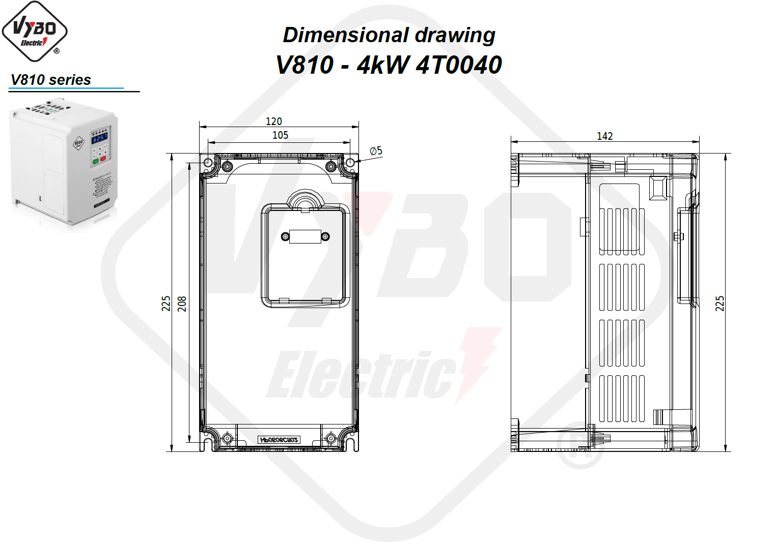 Disegni dimensionali V810 4T0040