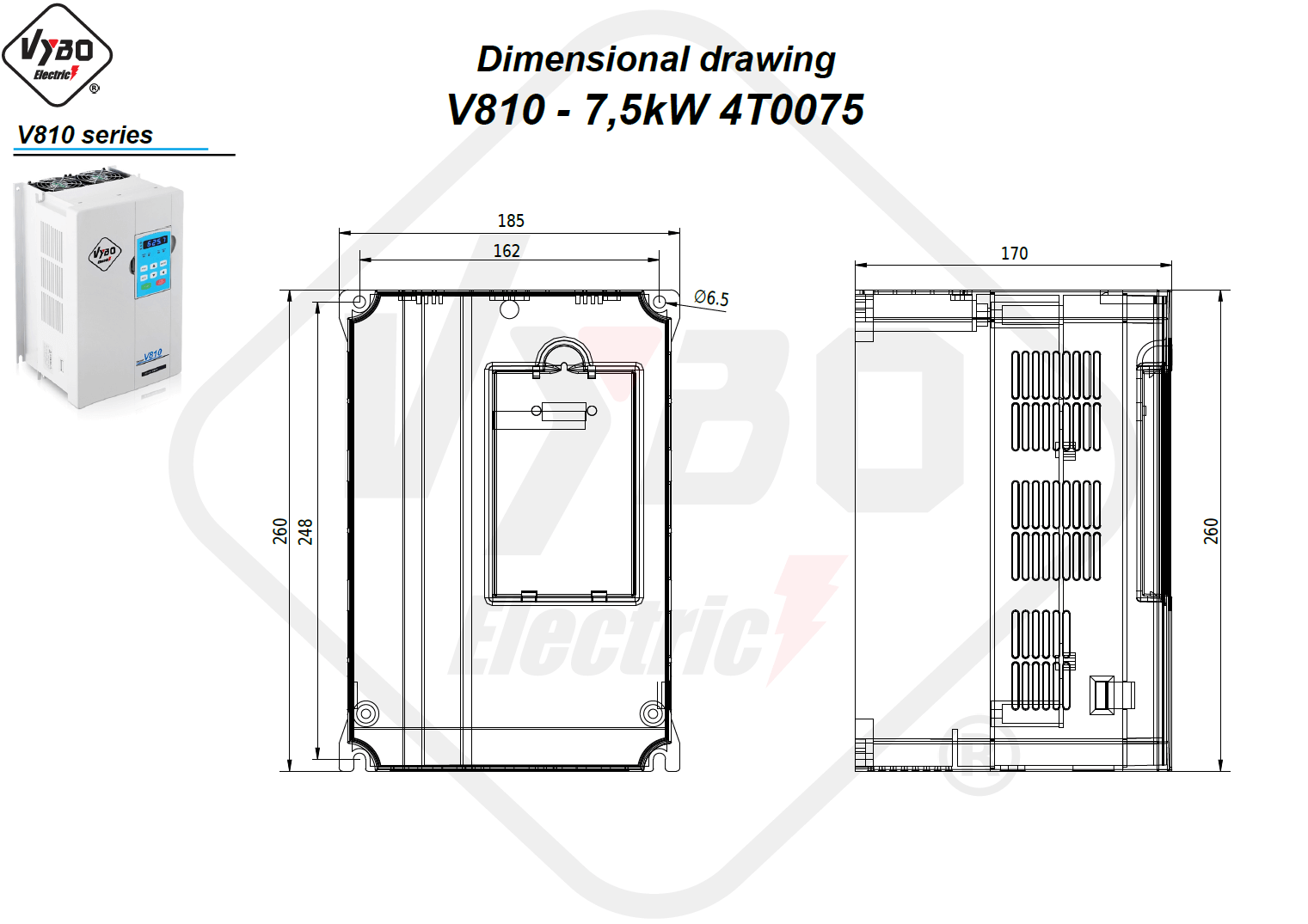 Disegni dimensionali V810 4T0075