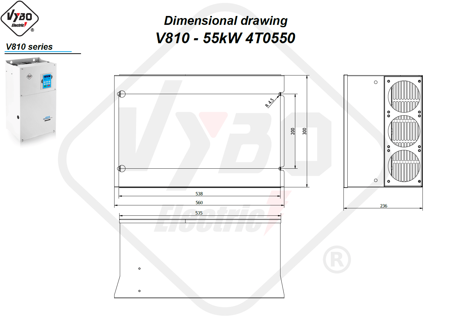 Disegni dimensionali V810 4T0550