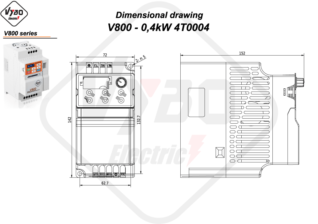 Disegni dimensionali V800 4T0004