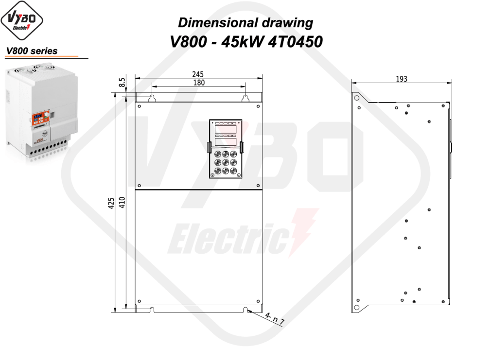 Disegni dimensionali V800 4T0370